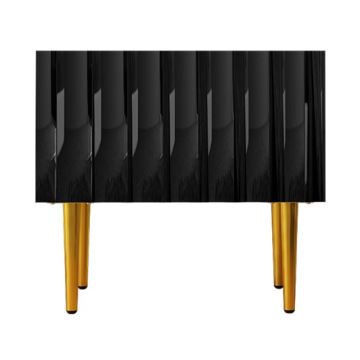 Naktinis staliukas ARCOS 46x50 cm juoda/auksas