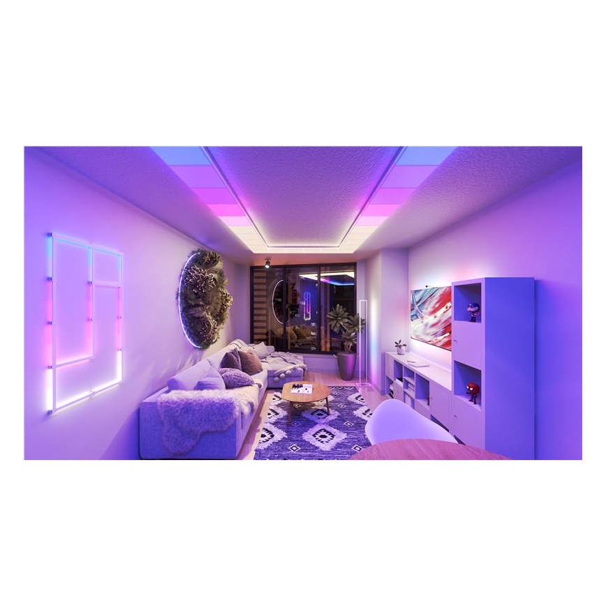 Nanoleaf - KOMPLEKTAS 3x RGBW Reguliuojamas lubinis šviestuvas SKYLIGHT 1xLED/18W/230V + 2xLED/16W/230V 2700-6500K Wi-Fi