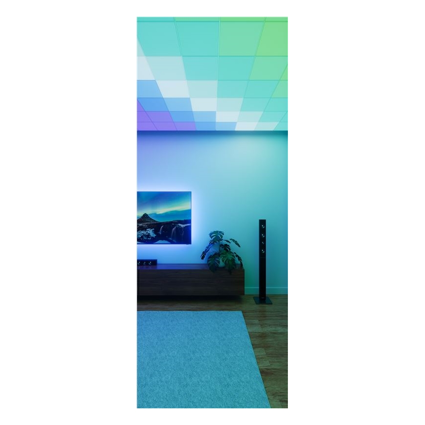 Nanoleaf - KOMPLEKTAS 3x RGBW Reguliuojamas lubinis šviestuvas SKYLIGHT 1xLED/18W/230V + 2xLED/16W/230V 2700-6500K Wi-Fi