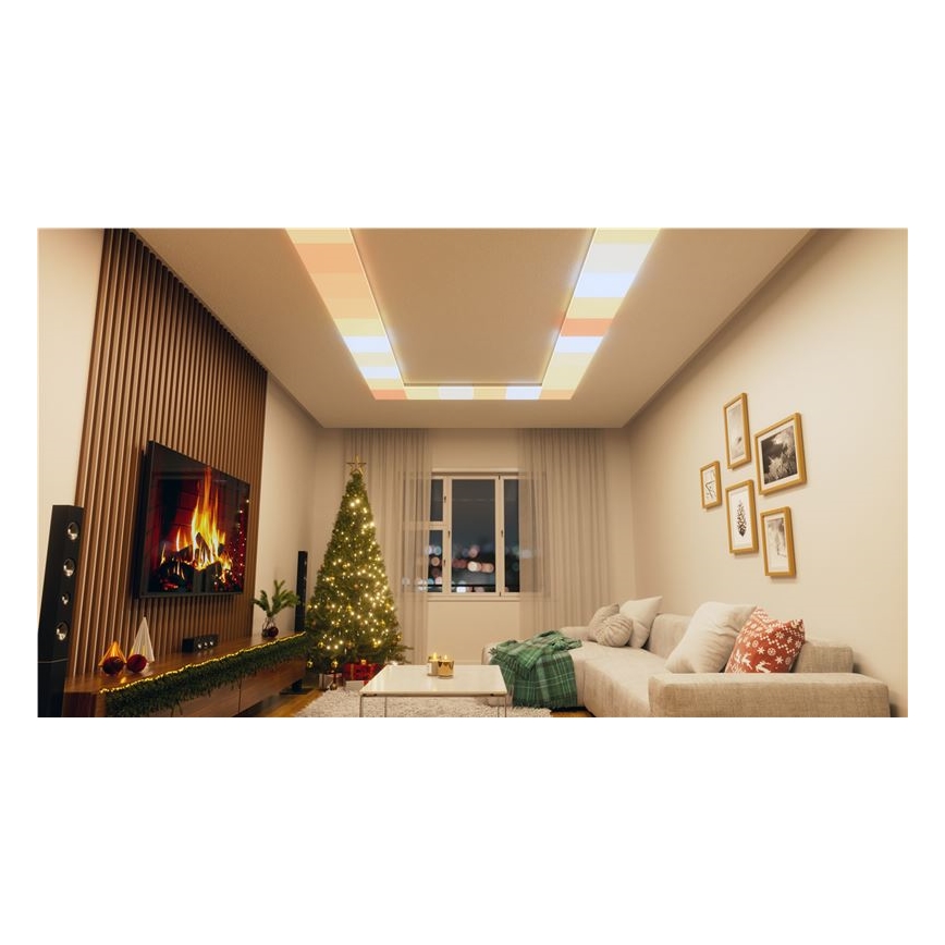 Nanoleaf - KOMPLEKTAS 3x RGBW Reguliuojamas lubinis šviestuvas SKYLIGHT 1xLED/18W/230V + 2xLED/16W/230V 2700-6500K Wi-Fi