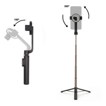 Magnetinis foldable selfie stick 2in1 su stovu