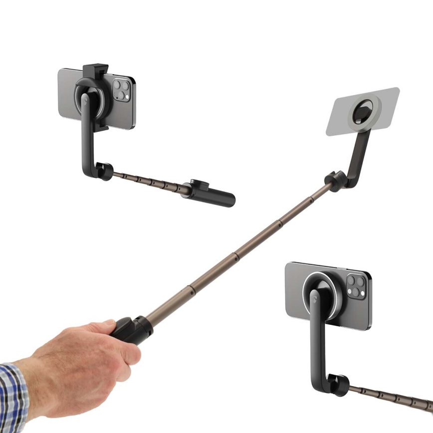 Magnetinis foldable selfie stick 2in1 su stovu