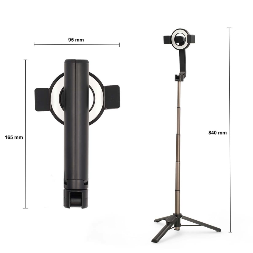 Magnetinis foldable selfie stick 2in1 su stovu