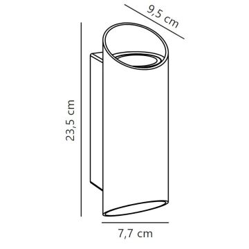 Nordlux - Lauko sieninis šviestuvas NICO 2xGU10/25W/230V IP54 antracitas