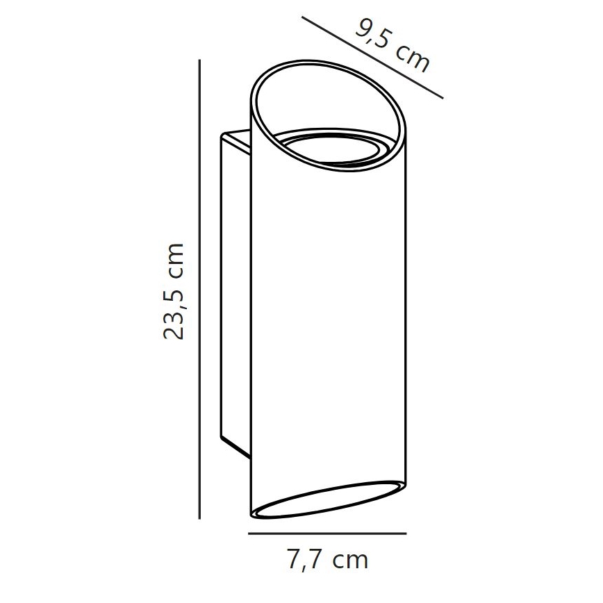 Nordlux - Lauko sieninis šviestuvas NICO 2xGU10/25W/230V IP54 antracitas