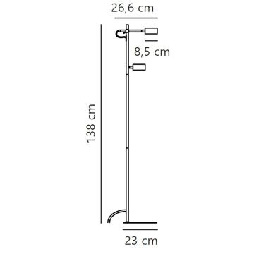 Nordlux - LED pritemdomas toršeras CLYDE 2xLED/4W/230V