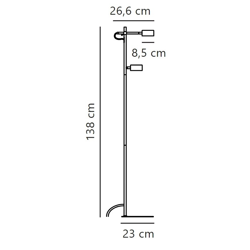 Nordlux - LED pritemdomas toršeras CLYDE 2xLED/4W/230V