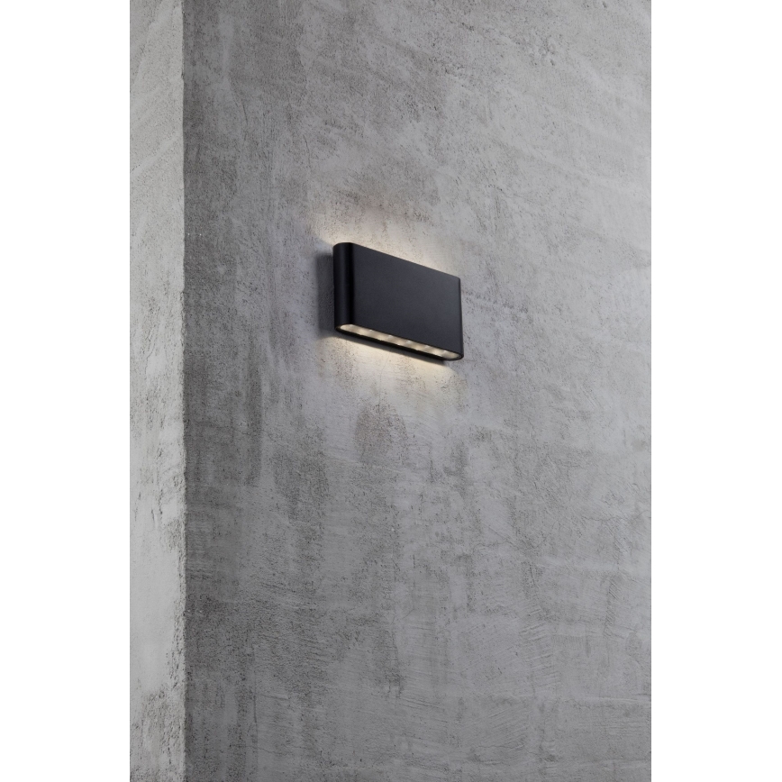 Nordlux - LED sieninis lauko šviestuvas KINVER LED/8,5W/230V IP54 juoda
