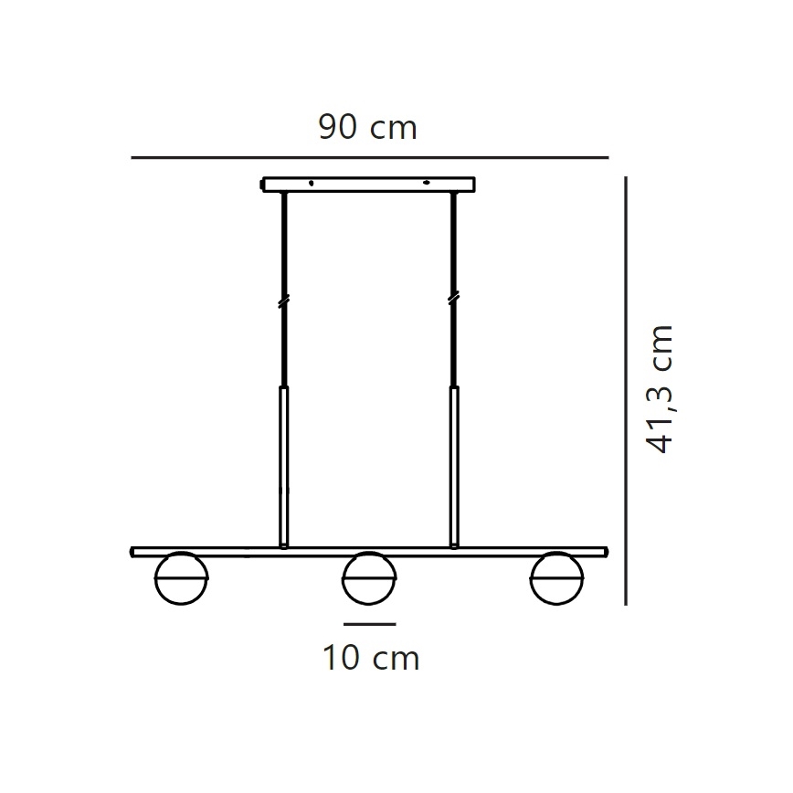 Nordlux - Pakabinamas sietynas CONTINA 3xG9/5W/230V juoda