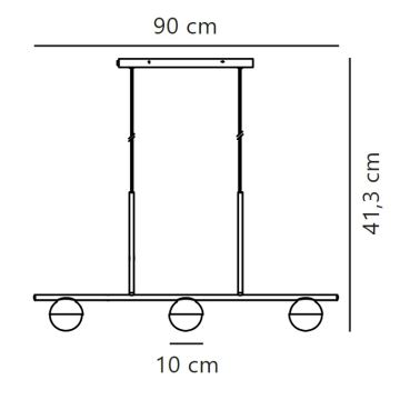 Nordlux - Pakabinamas sietynas CONTINA 3xG9/5W/230V žalvaris