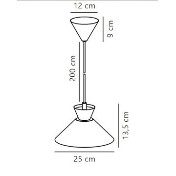 Nordlux - Pakabinamas sietynas DIAL 1xE27/40W/230V diametras 25 cm balta