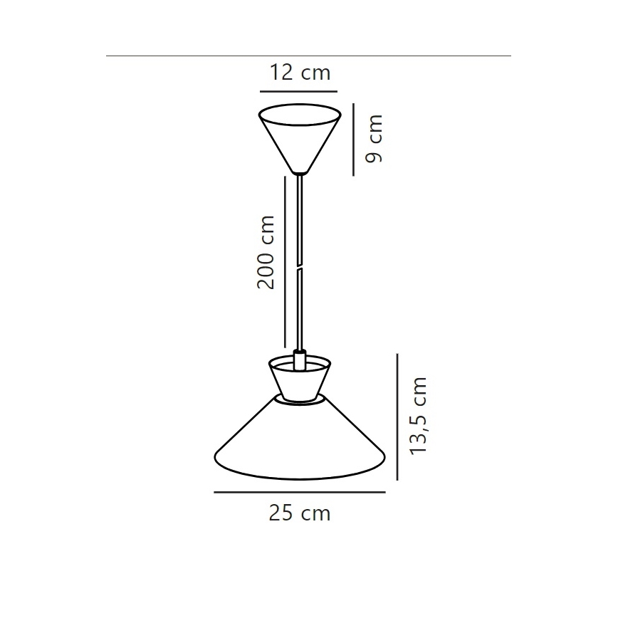 Nordlux - Pakabinamas sietynas DIAL 1xE27/40W/230V diametras 25 cm balta