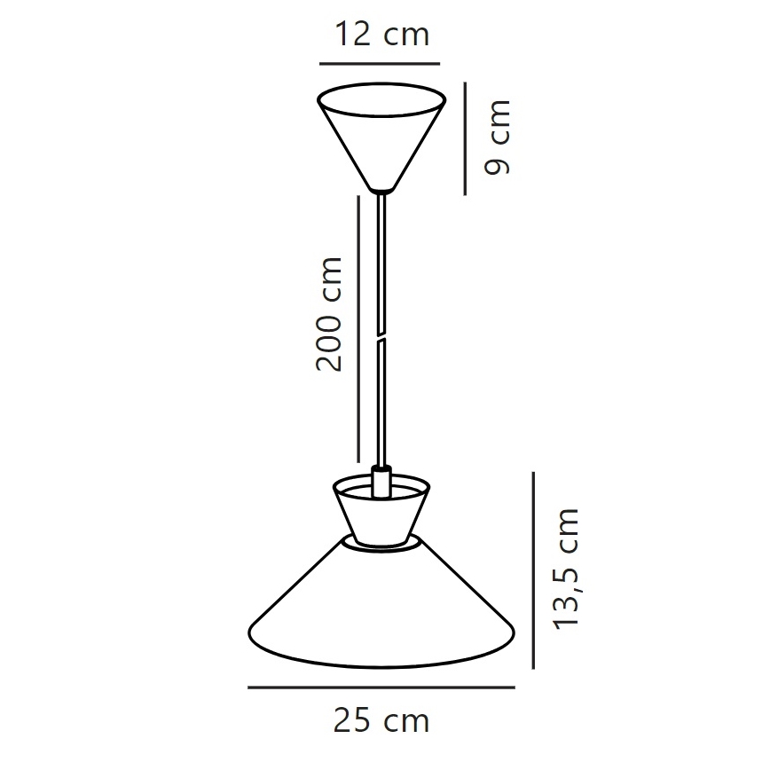 Nordlux - Pakabinamas sietynas DIAL 1xE27/40W/230V diametras 25 cm geltona