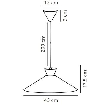 Nordlux - Pakabinamas sietynas DIAL 1xE27/40W/230V diametras 45 cm balta