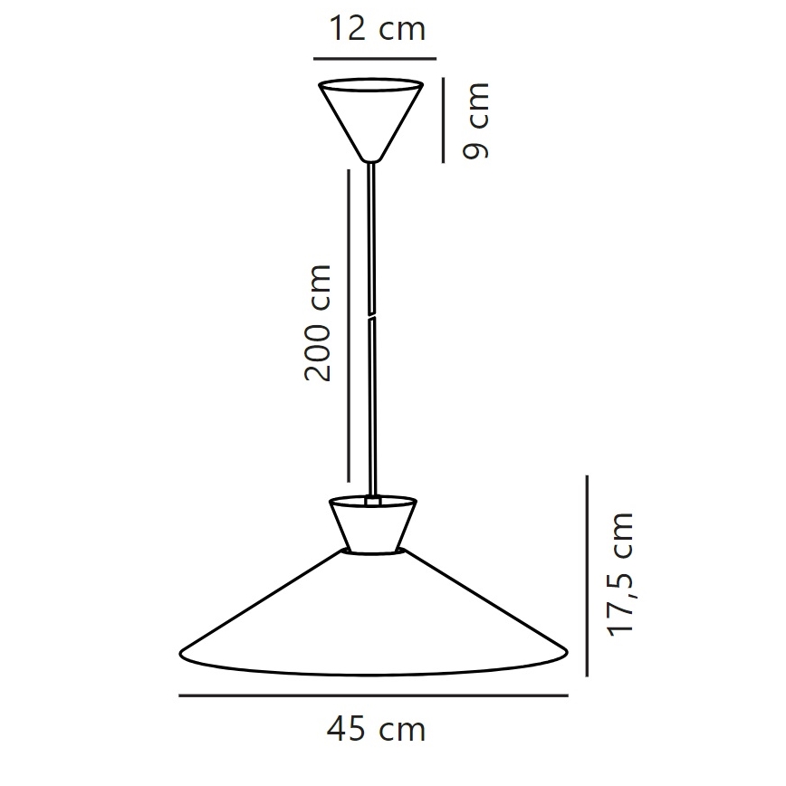 Nordlux - Pakabinamas sietynas DIAL 1xE27/40W/230V diametras 45 cm balta