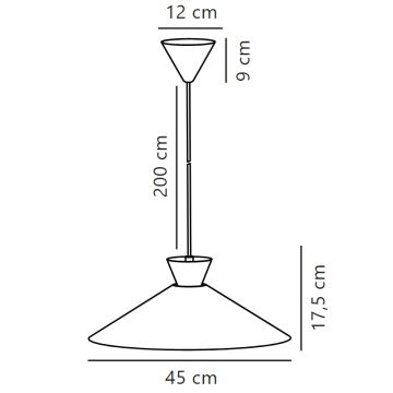 Nordlux - Pakabinamas sietynas DIAL 1xE27/40W/230V diametras 45 cm geltona