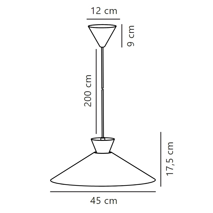 Nordlux - Pakabinamas sietynas DIAL 1xE27/40W/230V diametras 45 cm geltona