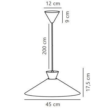 Nordlux - Pakabinamas sietynas DIAL 1xE27/40W/230V diametras 45 cm juoda