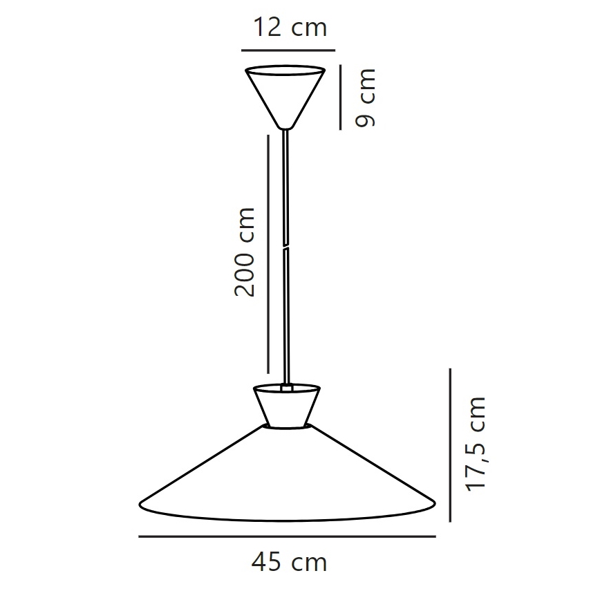 Nordlux - Pakabinamas sietynas DIAL 1xE27/40W/230V diametras 45 cm juoda