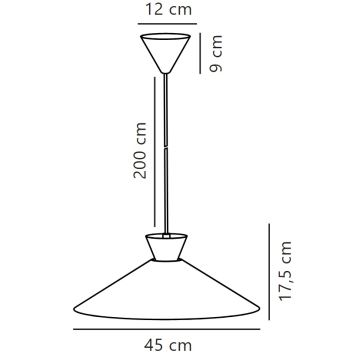 Nordlux - Pakabinamas sietynas DIAL 1xE27/40W/230V diametras 45 cm pilka