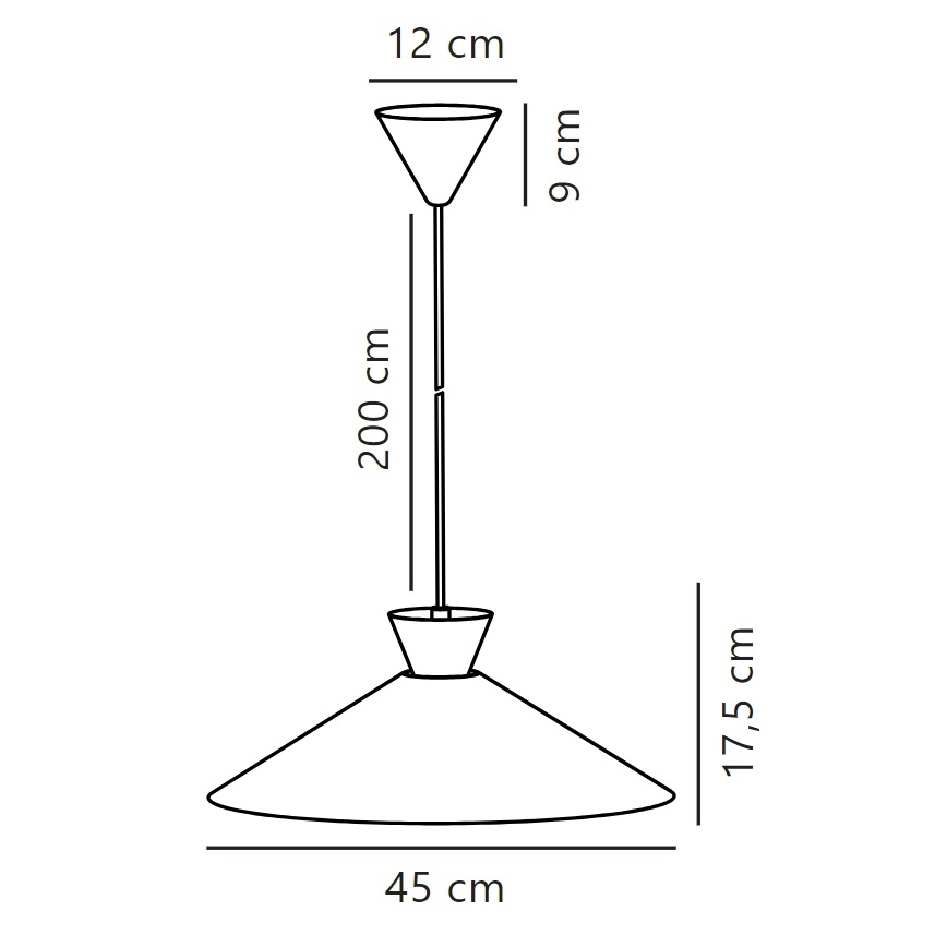 Nordlux - Pakabinamas sietynas DIAL 1xE27/40W/230V diametras 45 cm pilka