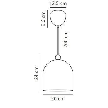 Nordlux - Pakabinamas sietynas GASTON 1xE27/40W/230V mėlyna/balta