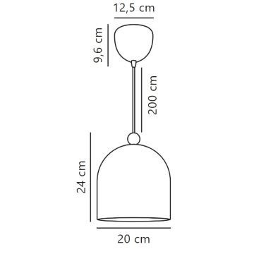 Nordlux - Pakabinamas sietynas GASTON 1xE27/40W/230V rausva/balta