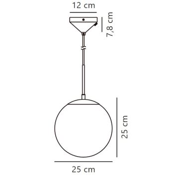 Nordlux - Pakabinamas sietynas GRANT 1xE14/25W/230V diametras 25 cm