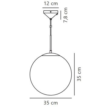 Nordlux - Pakabinamas sietynas GRANT 1xE27/25W/230V diametras 35 cm