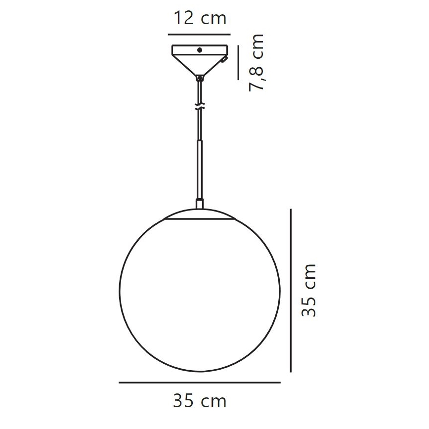 Nordlux - Pakabinamas sietynas GRANT 1xE27/25W/230V diametras 35 cm