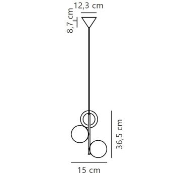 Nordlux - Pakabinamas sietynas LILLY 3xE14/40W/230V juoda