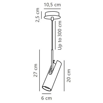 Nordlux - Pakabinamas sietynas MIB 1xGU10/8W/230V balta