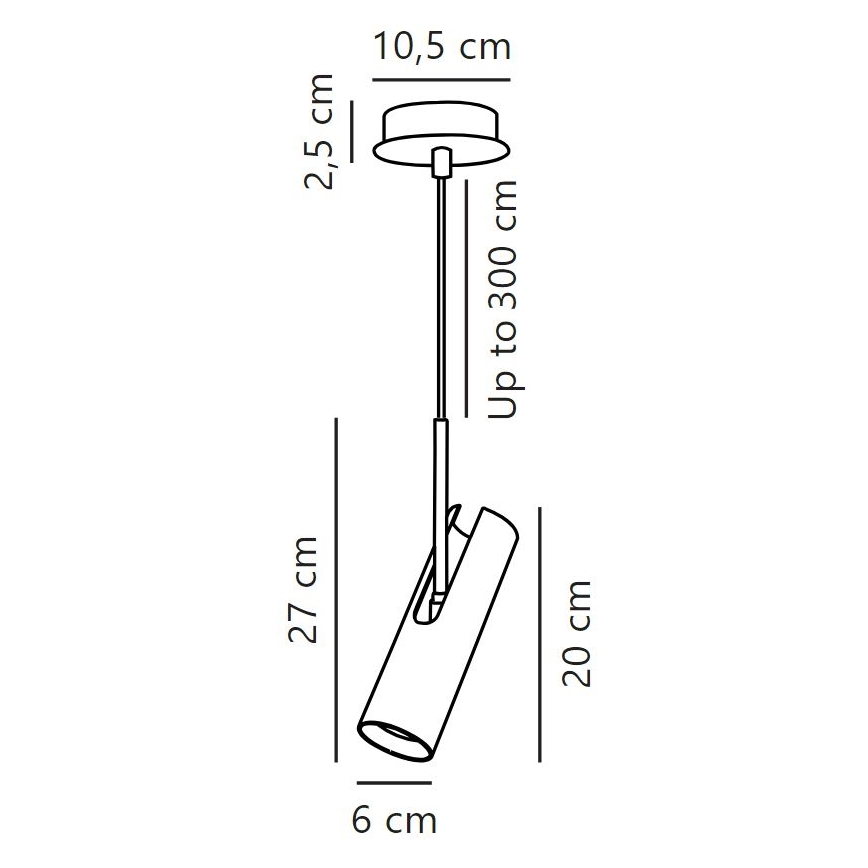 Nordlux - Pakabinamas sietynas MIB 1xGU10/8W/230V balta