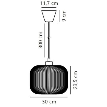 Nordlux - Pakabinamas sietynas MILFORD 1xE27/40W/230V diametras 30 cm