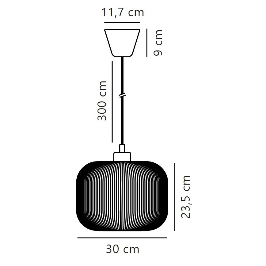 Nordlux - Pakabinamas sietynas MILFORD 1xE27/40W/230V diametras 30 cm