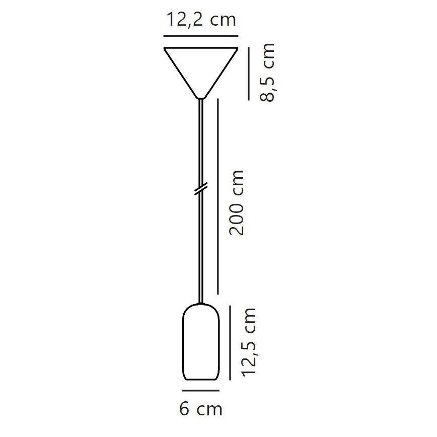 Nordlux - Pakabinamas sietynas NOTTI 1xE27/40W/230V juoda