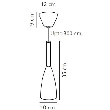 Nordlux - Pakabinamas sietynas PURE 1xE27/40W/230V diametras 10 cm juoda/graikinis riešutas