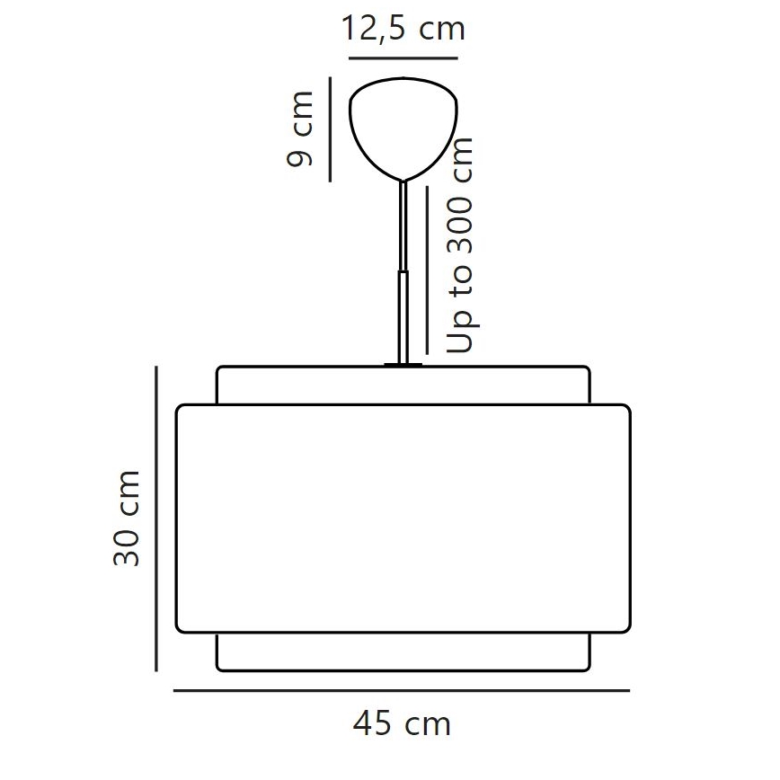 Nordlux - Pakabinamas sietynas TAKAI 1xE27/25W/230V