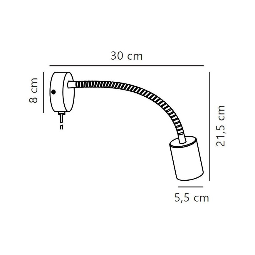 Nordlux - Sieninis lankstus akcentinis šviestuvas  EXPLORE 1xGU10/7W/230V juoda