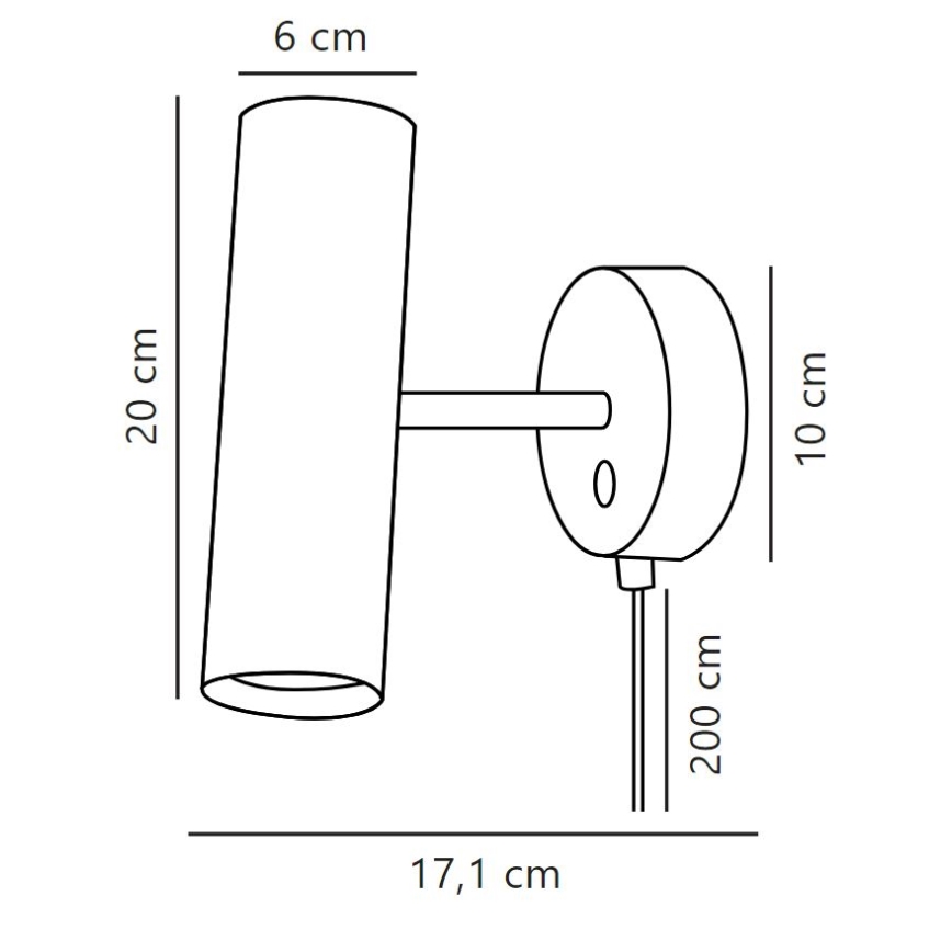 Nordlux - Sieninis akcentinis šviestuvas MIB 1xGU10/8W/230V juoda