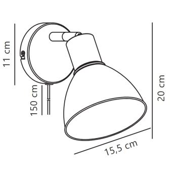 Nordlux - Sieninis akcentinis šviestuvas POP 1xE27/18W/230V balta