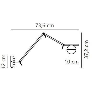 Nordlux - Sieninis šviestuvas CONTINA 1xG9/5W/230V juoda