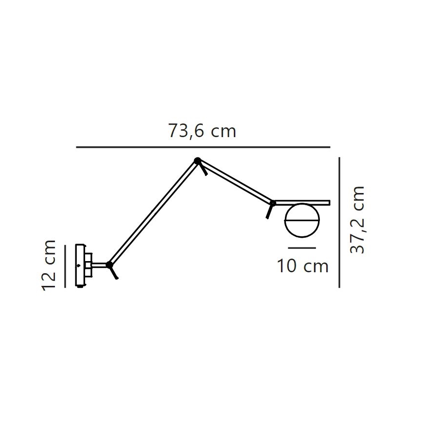 Nordlux - Sieninis šviestuvas CONTINA 1xG9/5W/230V juoda