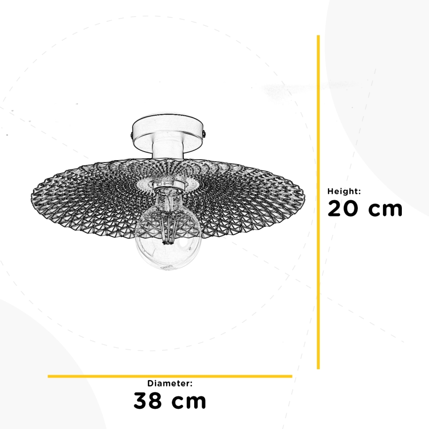 ONLI - Lubinis šviestuvas GOLDEN 1xE27/22W/230V diametras 38 cm auksas/juoda