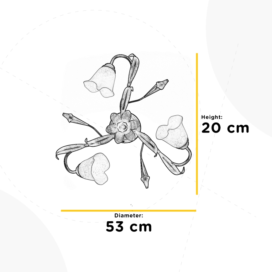 ONLI – Lubinis šviestuvas LUCREZIA 3xE14/6W/230V kreminis