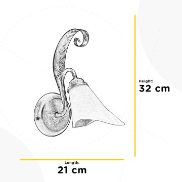 ONLI - Sieninis šviestuvas ALGA 1xE14/6W/230V bronza