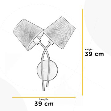 ONLI - Sieninis šviestuvas ASIA 2xE14/6W/230V