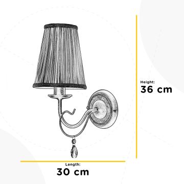 ONLI - Sieninis šviestuvas DELIA 1xE14/6W/230V