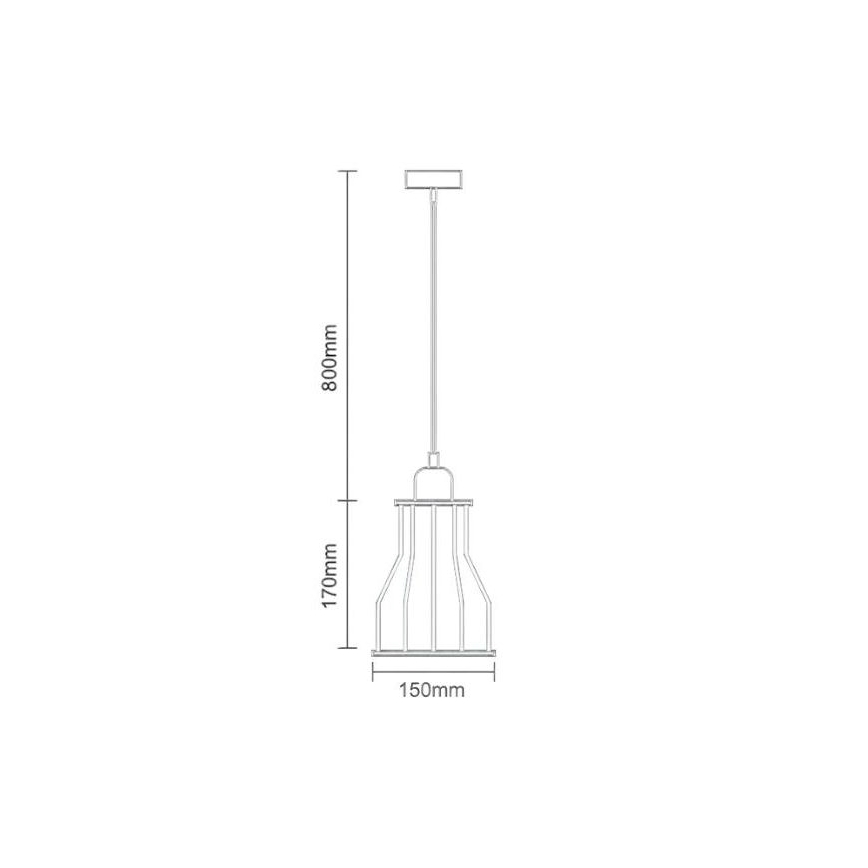 Pakabinamas sietynas 1xE27/60W/230V diametras 15 cm juoda