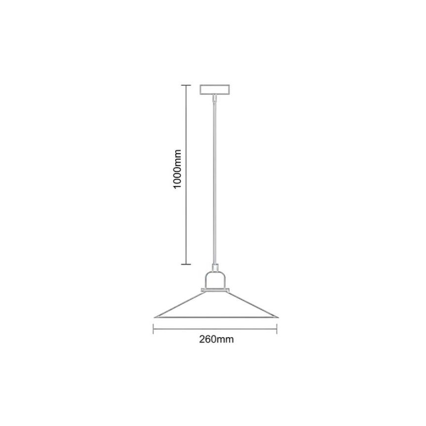 Pakabinamas sietynas 1xE27/60W/230V diametras 26 cm juoda